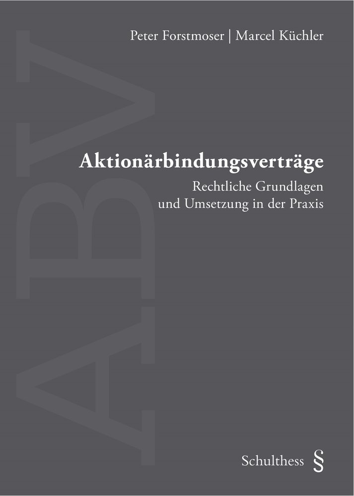 Buchcover von Aktionärbindungsverträge